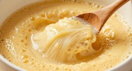 gluten develops batter structure