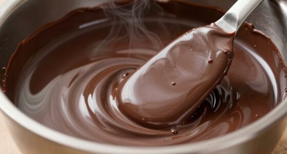melting and cooling chocolate