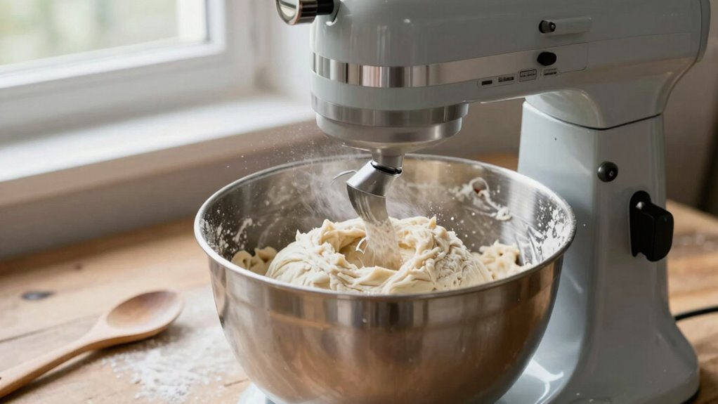 mix dough gently efficiently