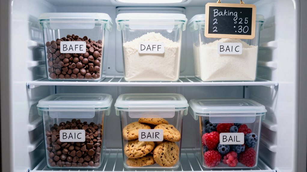 organized baking freezer essentials