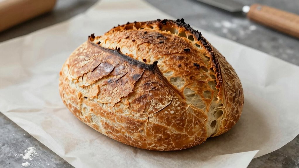 parchment prevents bread sticking