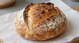 parchment prevents sourdough sticking