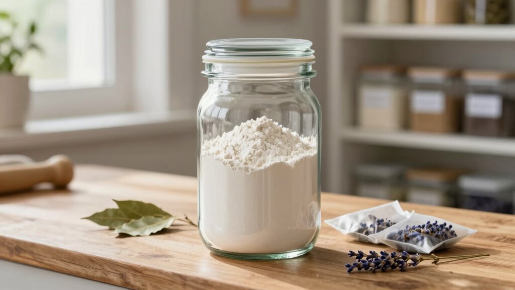 proper airtight flour storage