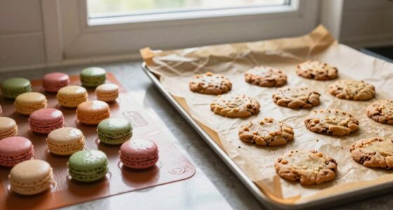 silicone mats or parchment