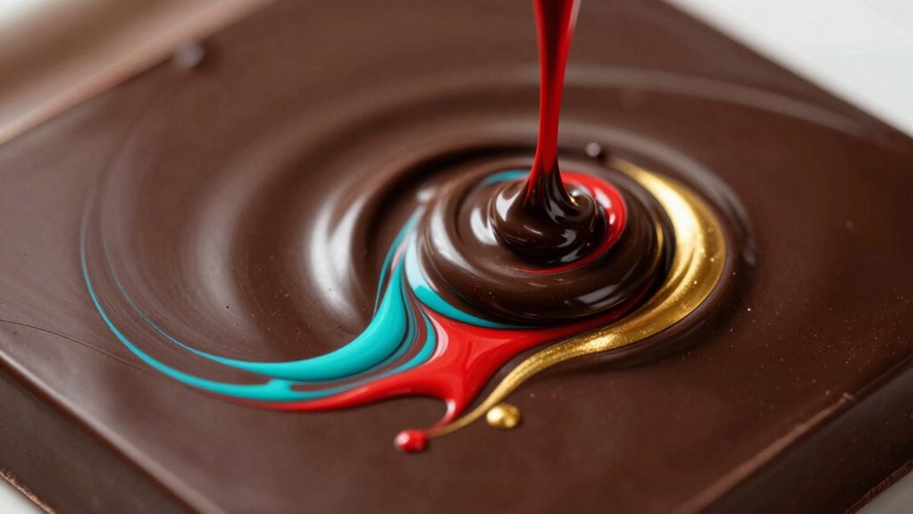 tempered chocolate vibrant coloring