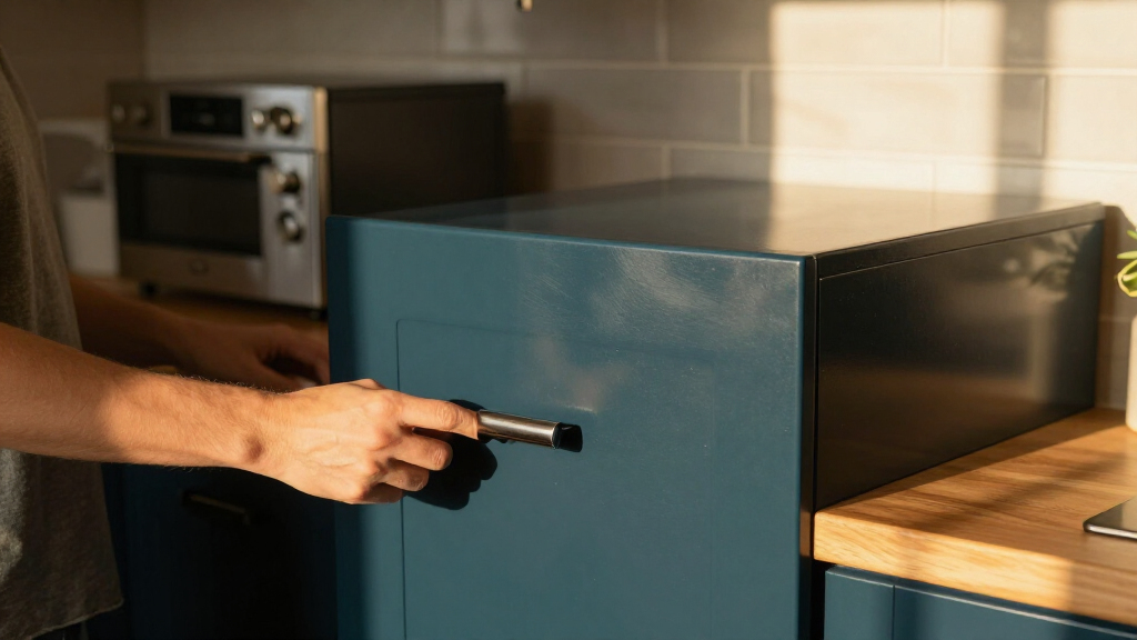 Dark Teal Cabinets Completely Changed This Dark, Dreary Kitchen