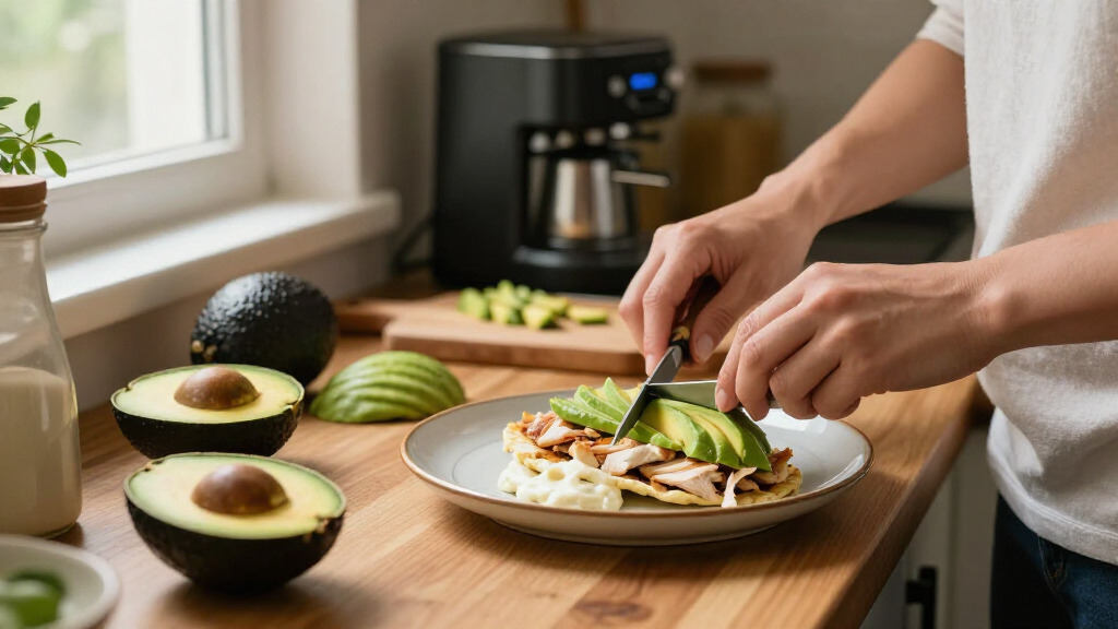 Tortino Di Pollo E Maionese Con Avocado