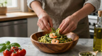 Pici Con Pesto Di Gamberi