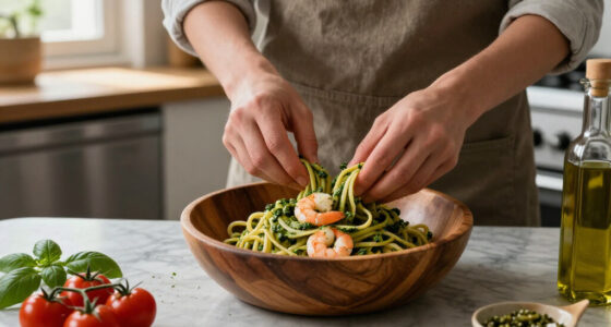 Pici Con Pesto Di Gamberi